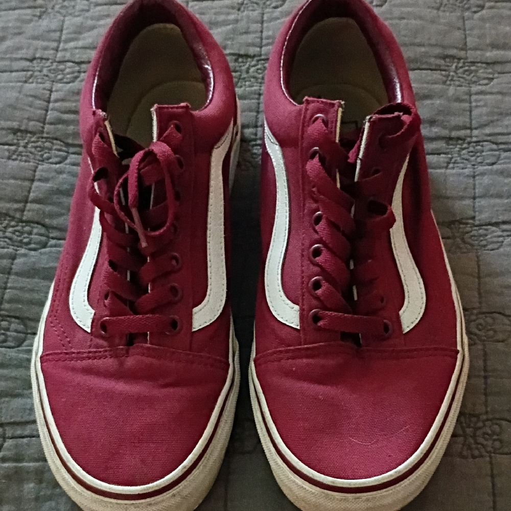 Vans Red and White Sneakers